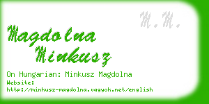 magdolna minkusz business card